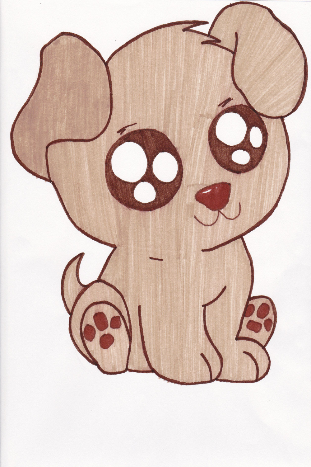 A Cute Puppy Drawing - AnnaR ©  - Aug ,   Cute drawings