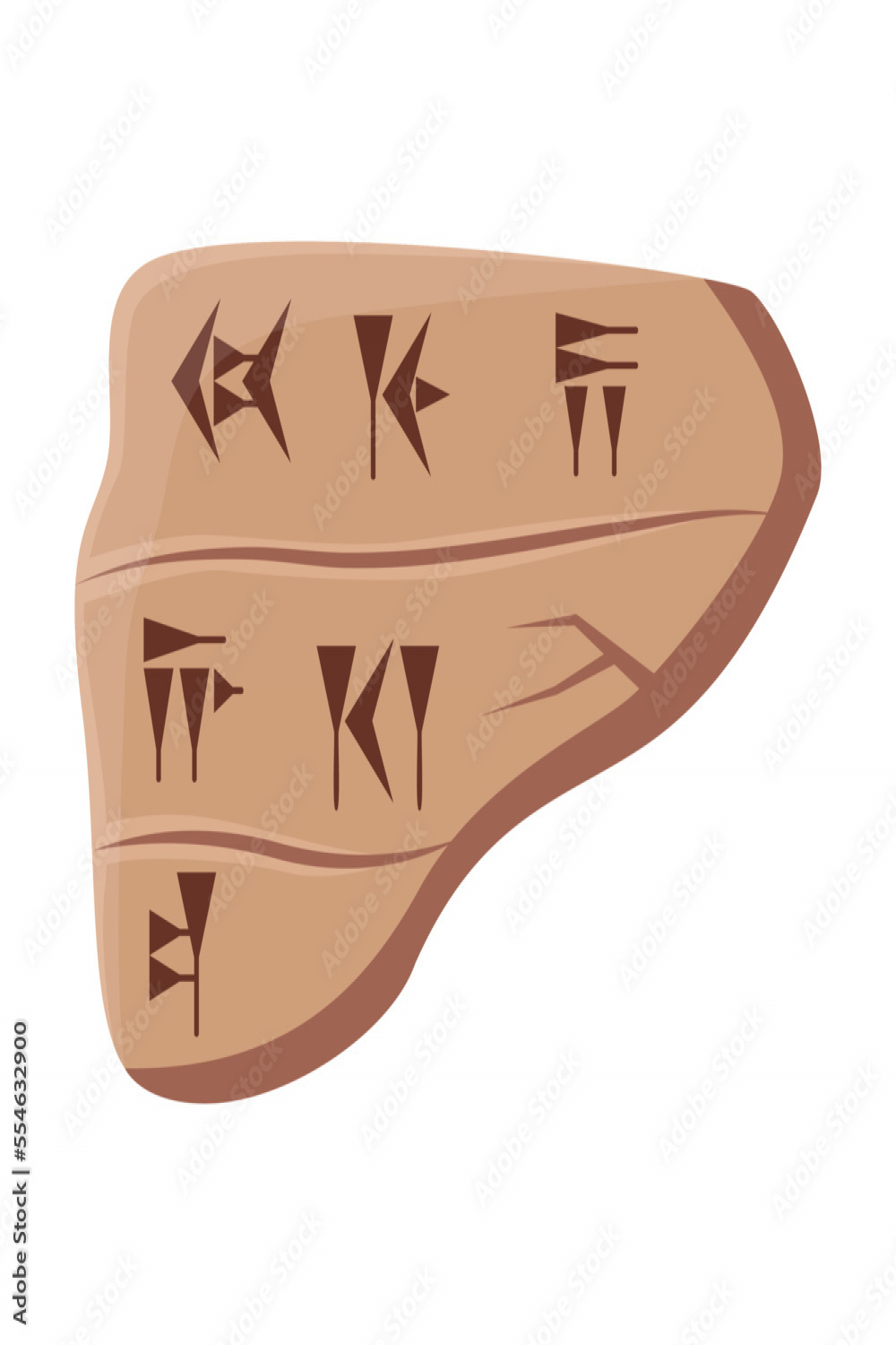 Babylonian or Sumerian script vector illustration