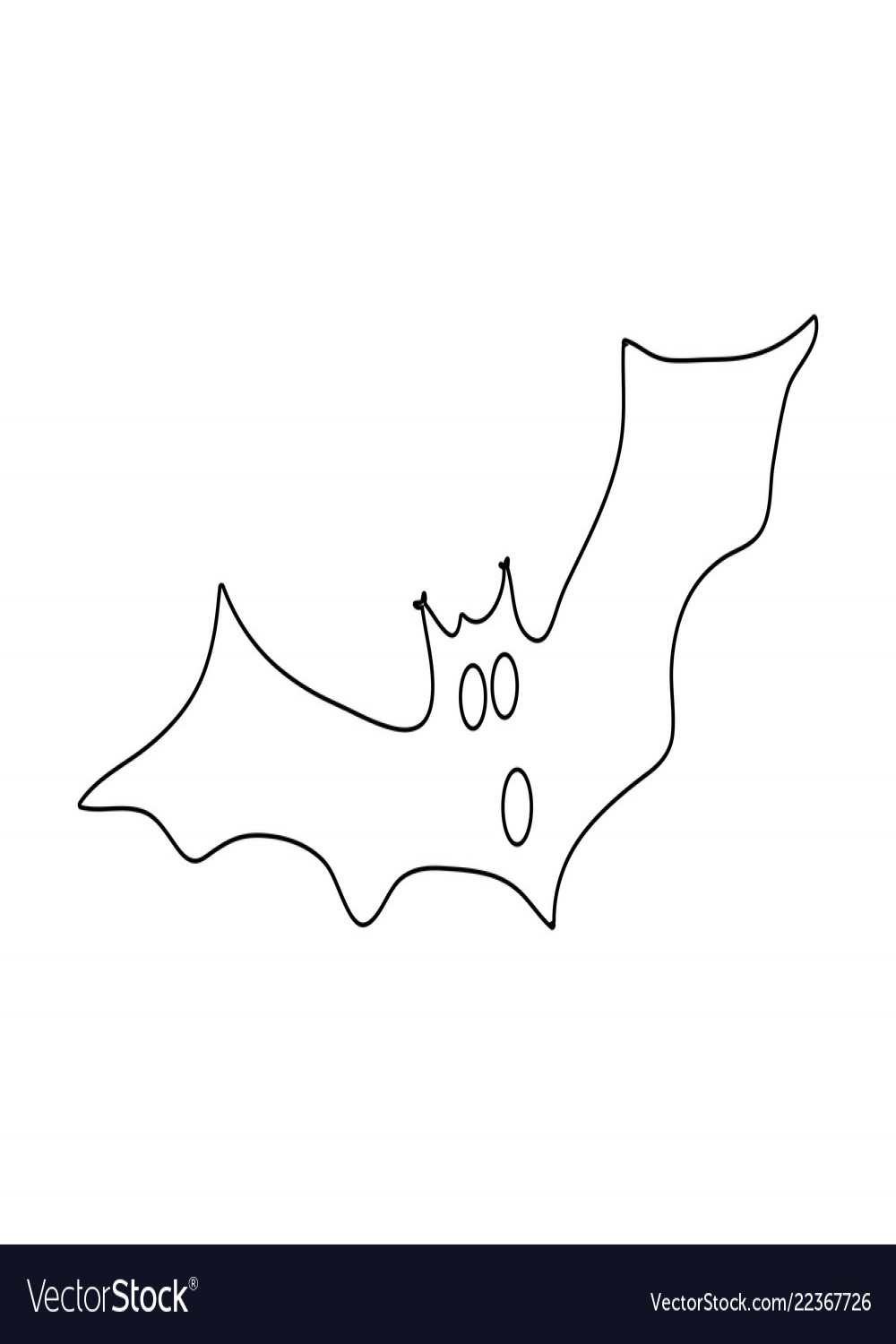 Bat outline icon symbol design Royalty Free Vector Image