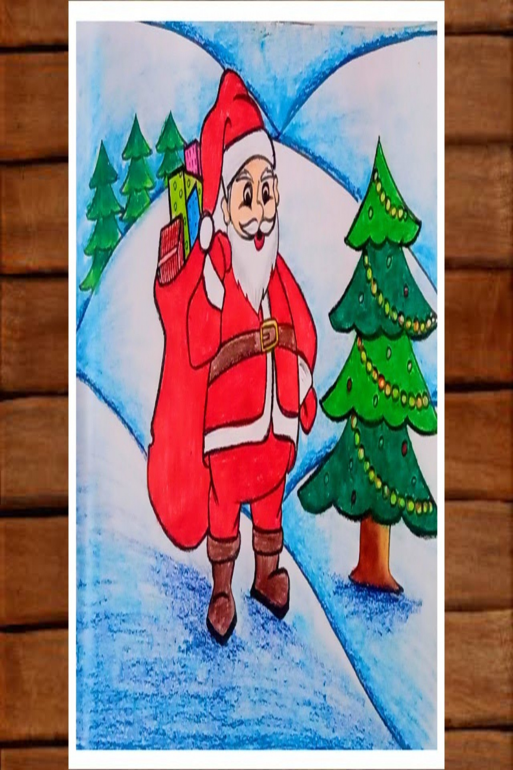 Christmas Drawing easy & Beautiful  Easy Christmas Drawing  Santa Claus  Drawing