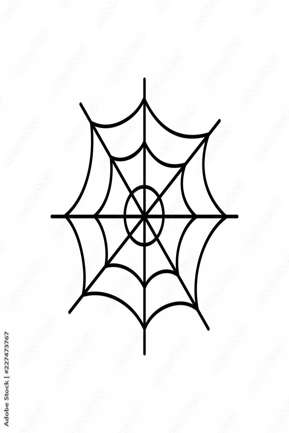 Cute hand drawn spider web vector illustration