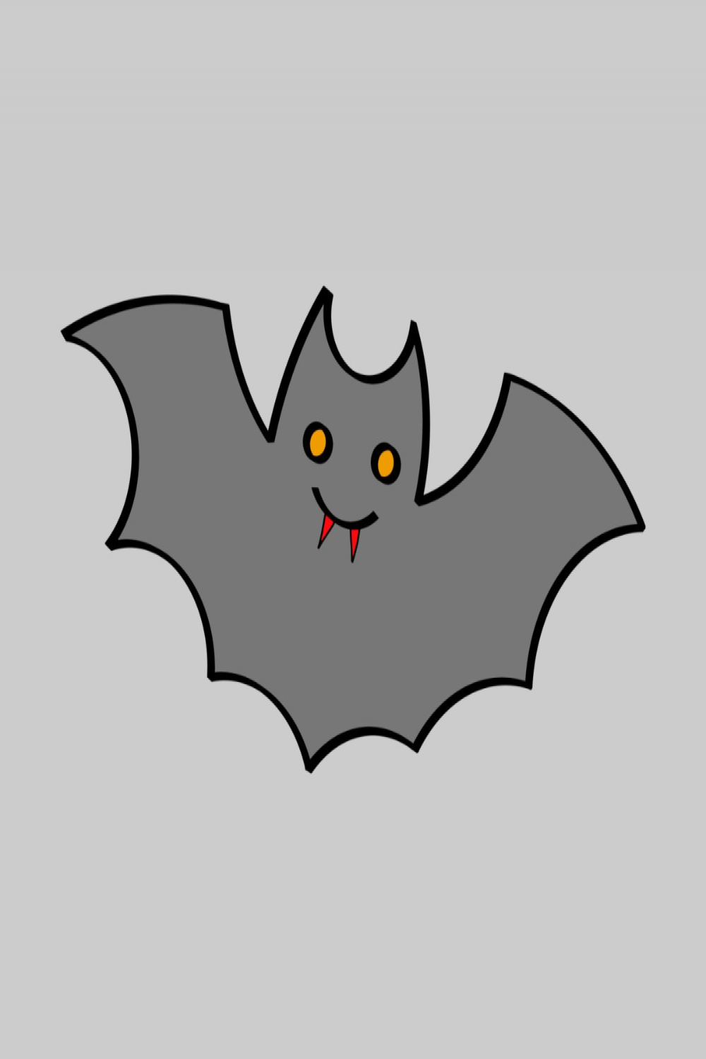 cute little grey bat  Halloween drawings, Elephant coloring page