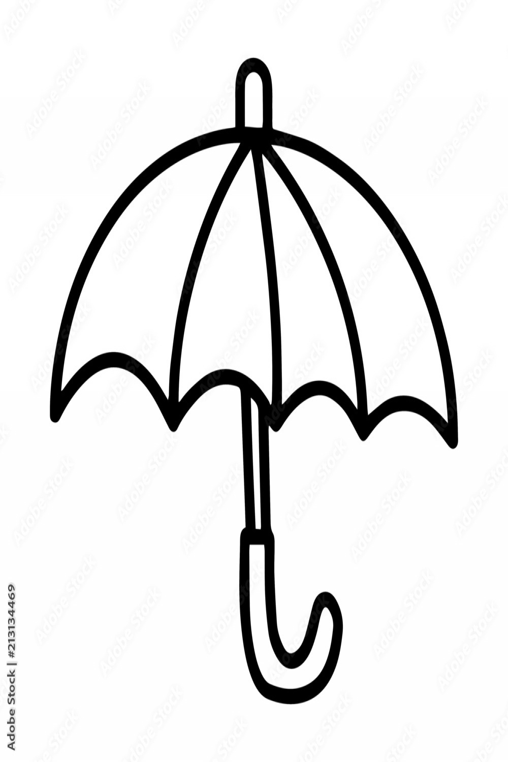 Cute umbrella cartoon illustration isolated on white background