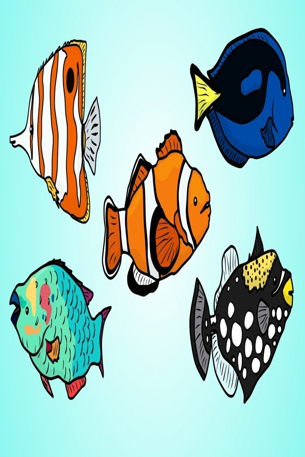 Draw Five: How to Draw Fish