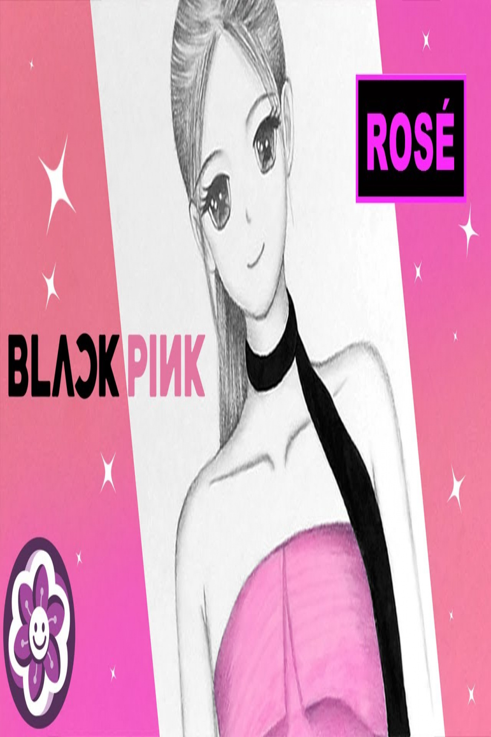 Drawing Blackpink Rosé - Pencil sketch Tutorial for beginners  How to draw  Blackpink Rosé