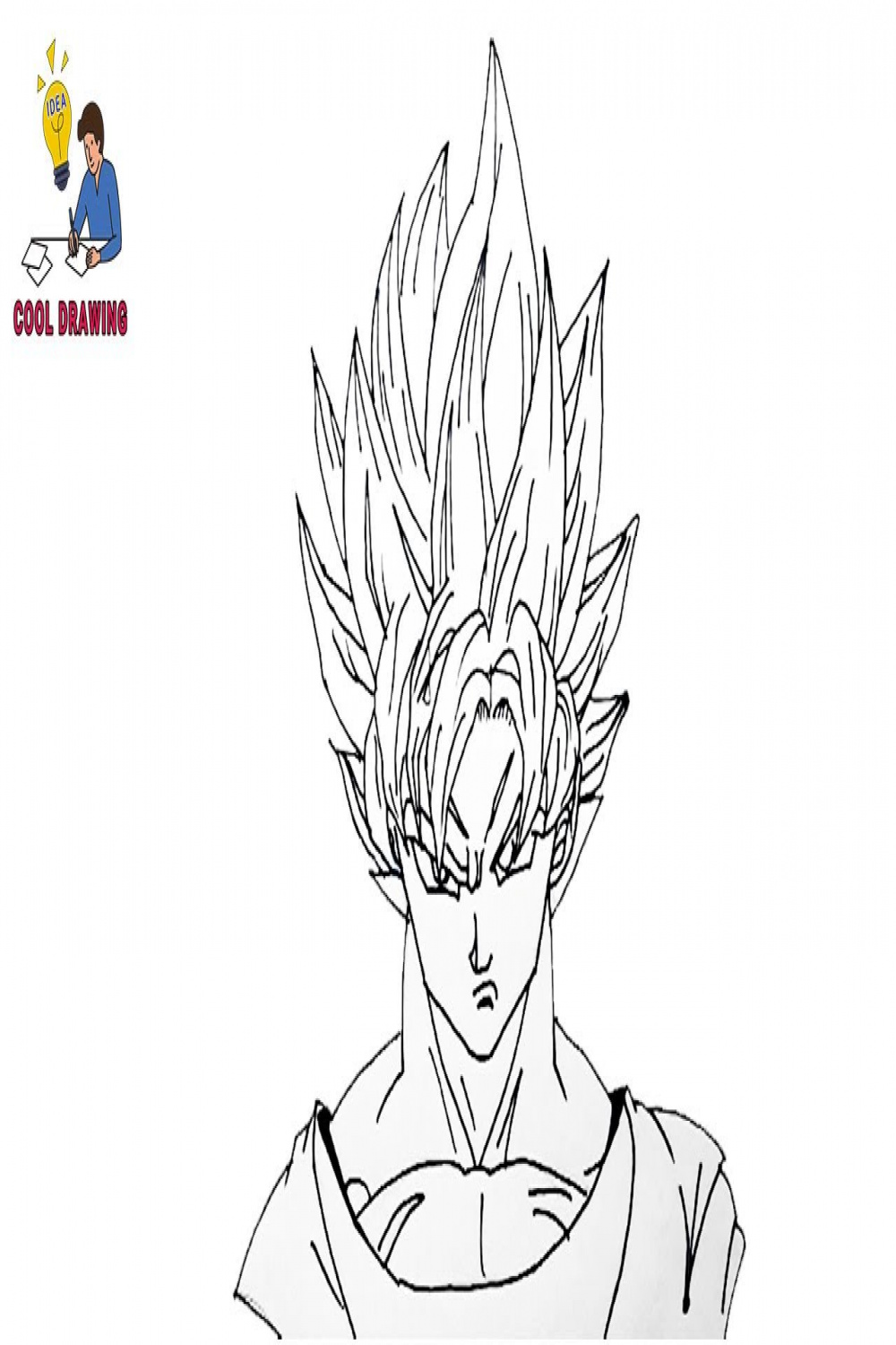 Drawing goku face  How to draw dragon ball  Drawing goku  Cartoon  drawing  Drawing for kids