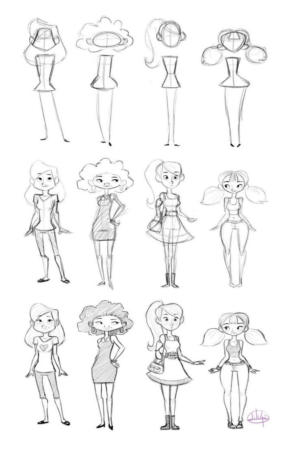 Drawing people (part ) - post - Imgur  Character design sketches