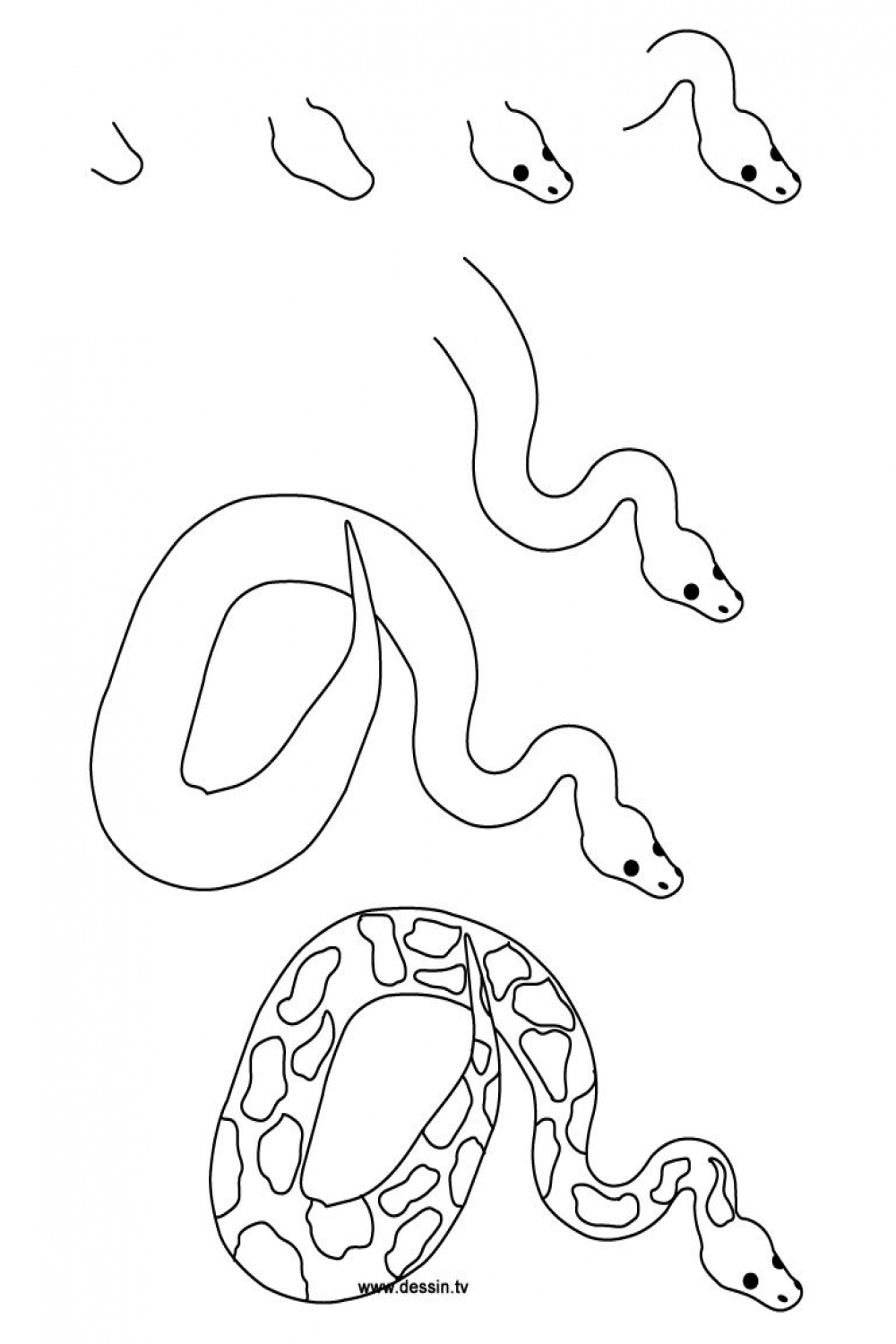 Drawing python snake  Easy drawings, Snake drawing, Disney