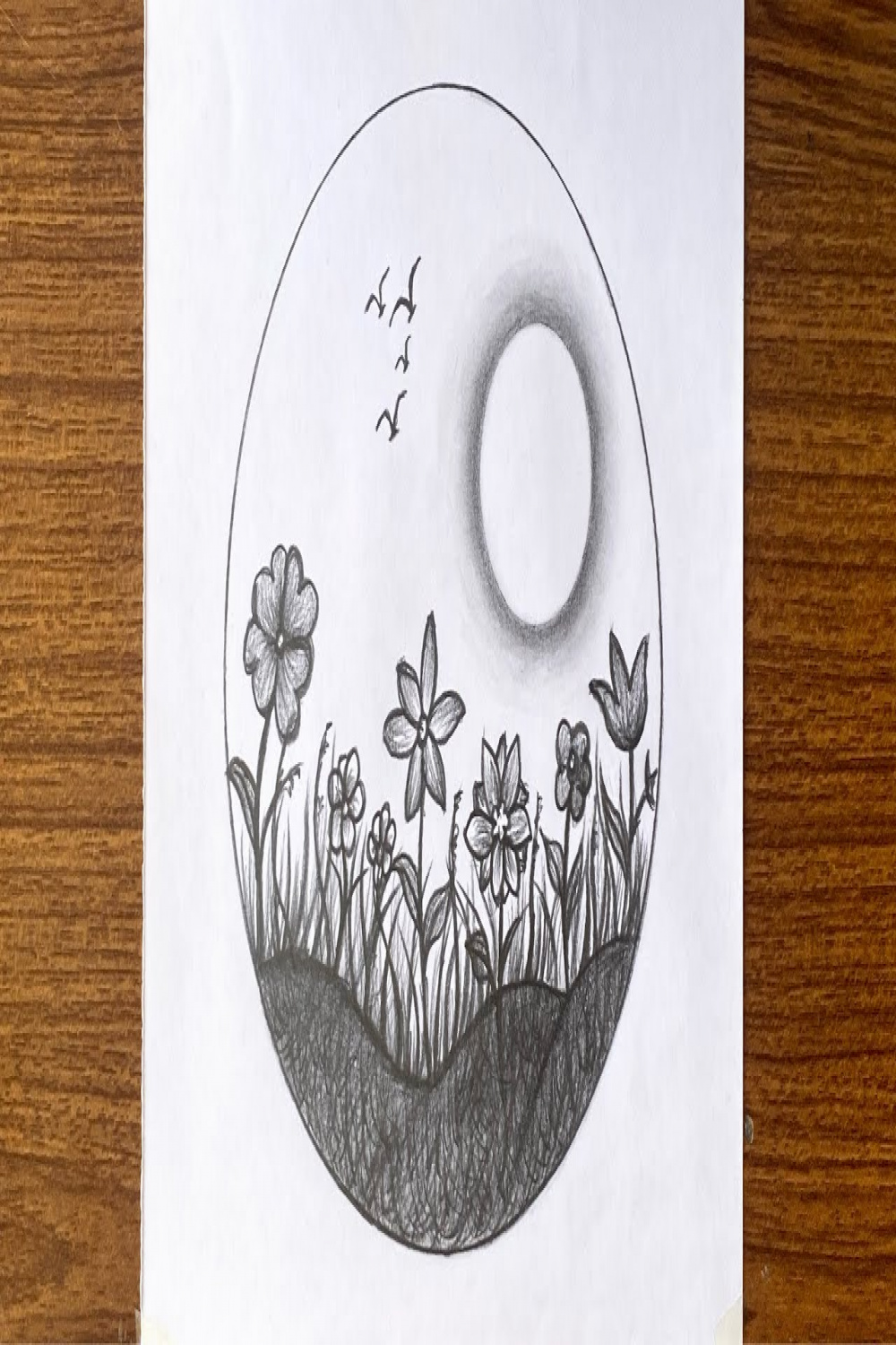 Easy and simple flower garden drawing // How to draw garden scenery