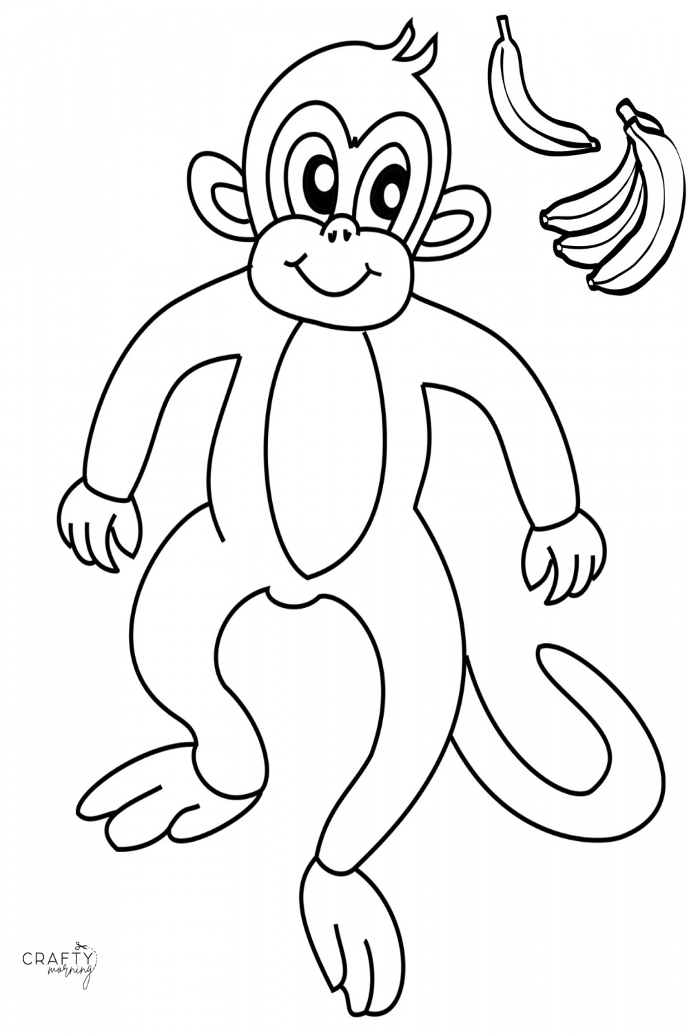 Easy Monkey Drawing (Step by Step How to Draw) - Crafty Morning