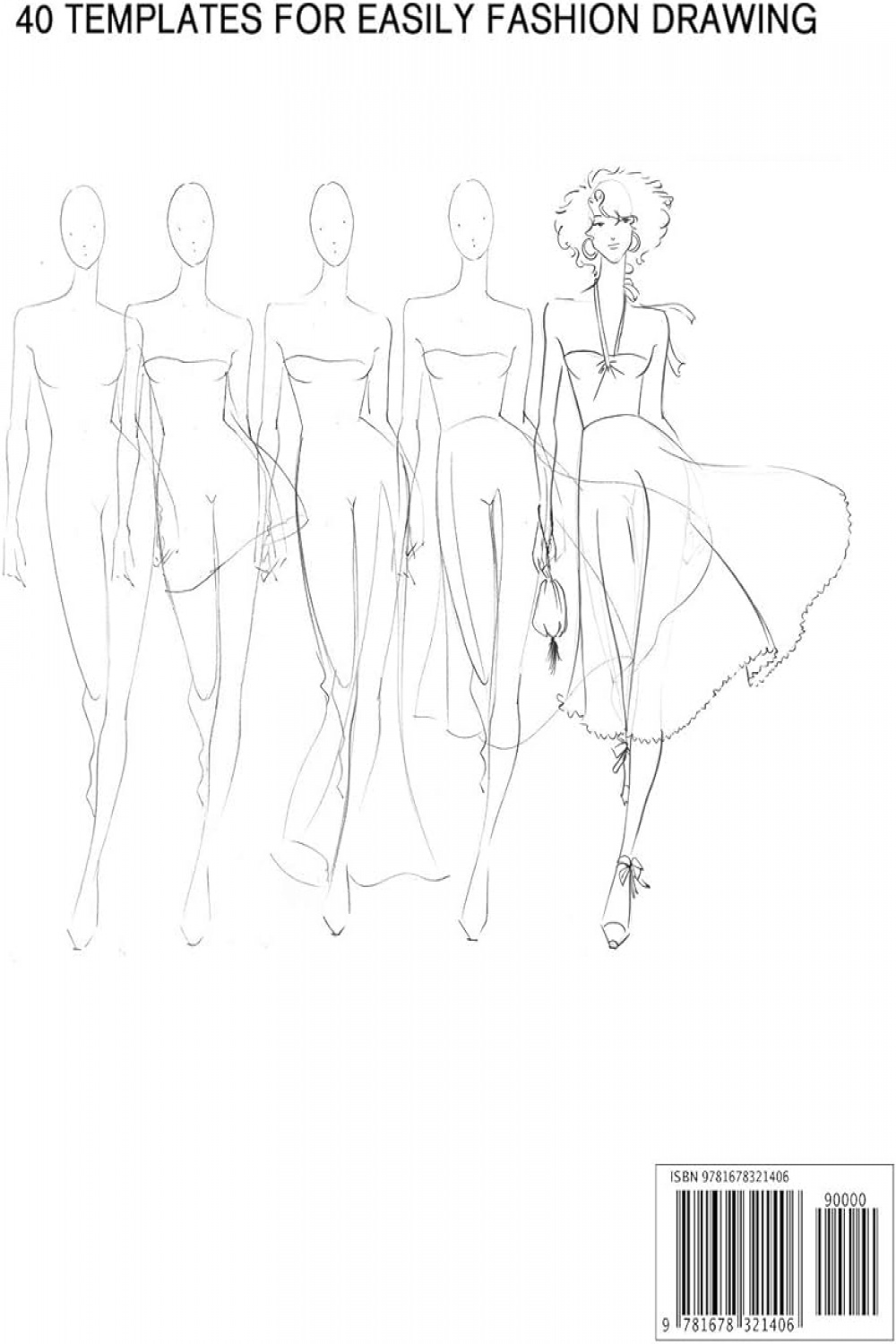 Fashion Sketch Book Figure Template with Clothes Outline for Fashion  Drawing: Large Female Figure Template with Dressing Outline for Easily  Sketching