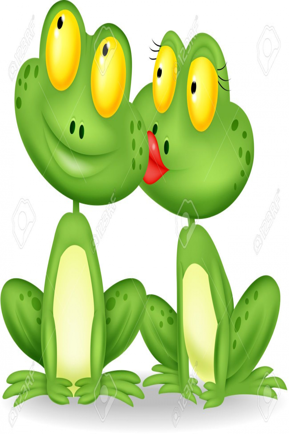 Frog Cartoon Kissing Royalty Free Cliparts, Vectors, And Stock