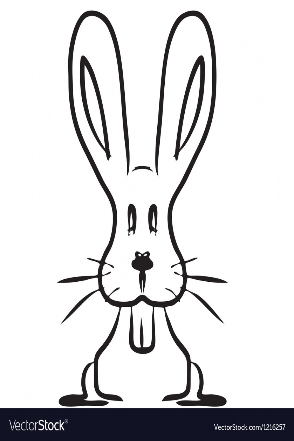 Funny rabbit with big ears Royalty Free Vector Image