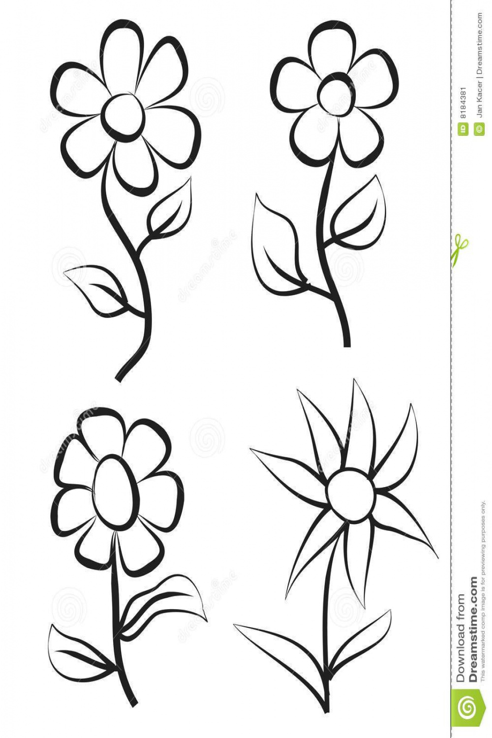 Hand Draw Flowers Stock Image - Image:   Flower drawing