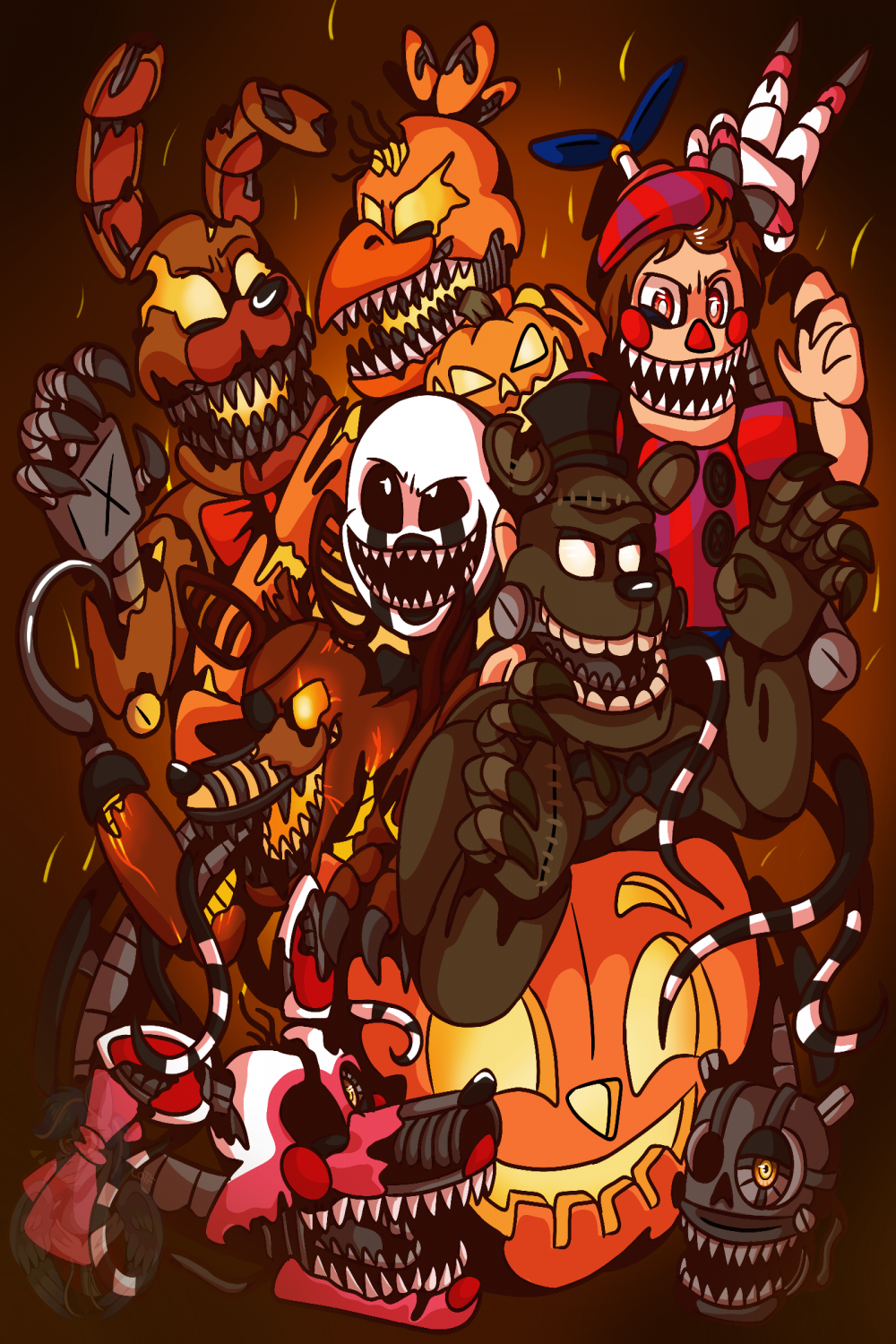 Happy Halloween! (FNAF) by LordOfTheFeathers on DeviantArt