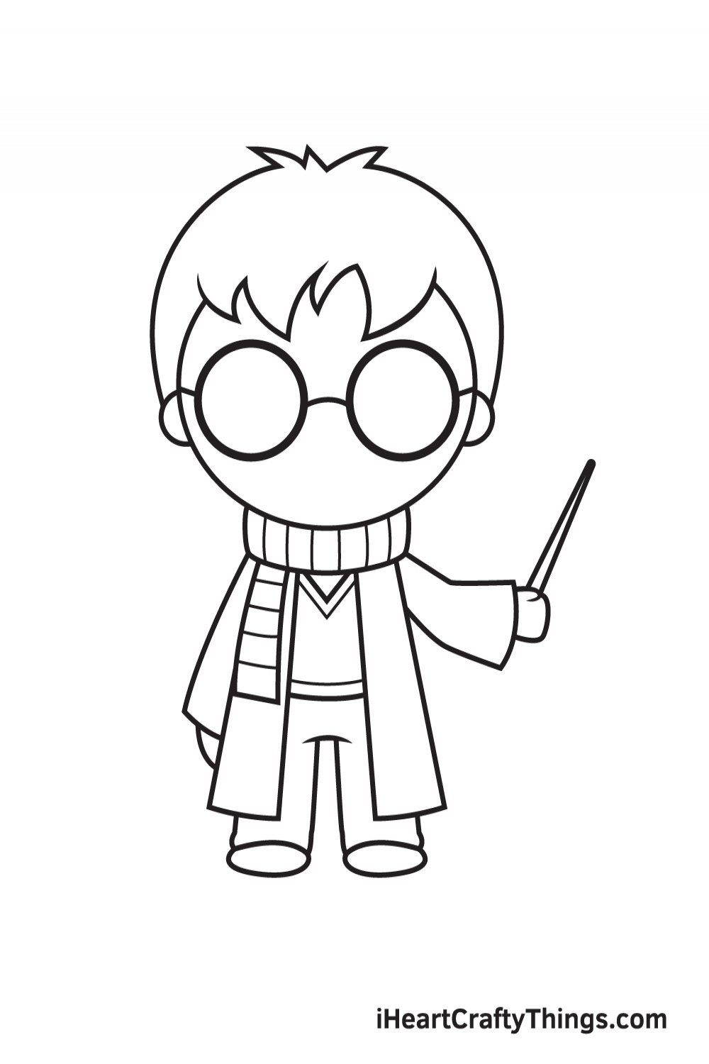 Harry Potter Drawing - How To Draw Harry Potter Step By Step