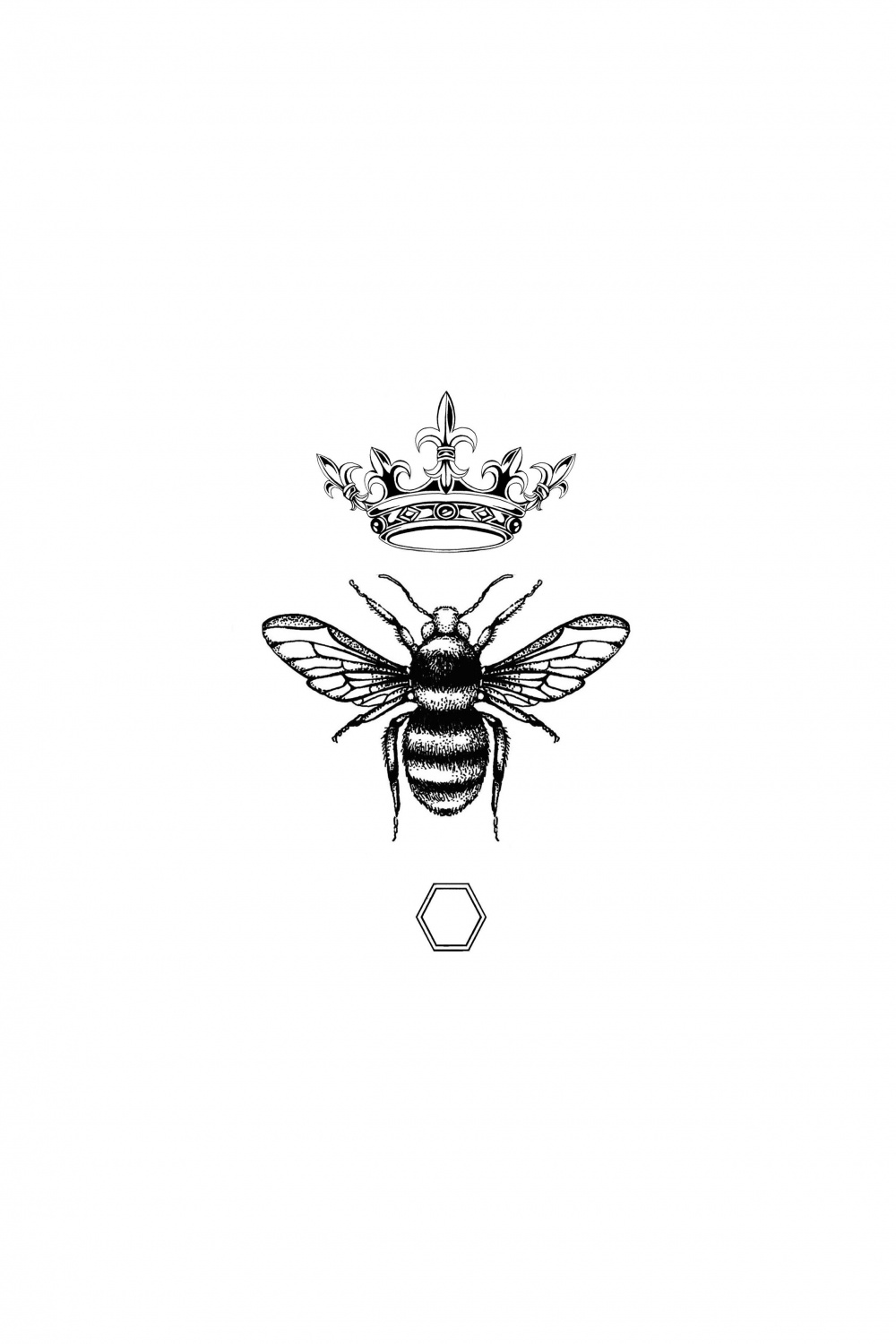 Honey Queen Bee Illustration - Emily Carter  Queen bee tattoo