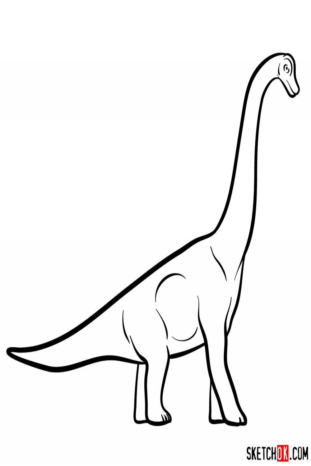 How to draw a brachiosaurus  Easy drawings, Brachiosaurus, Drawings