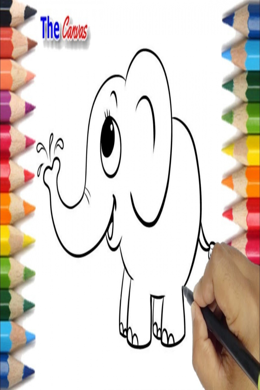 How to draw a cute elephant Step By Step For Beginners  Simple elephant  drawing for kids