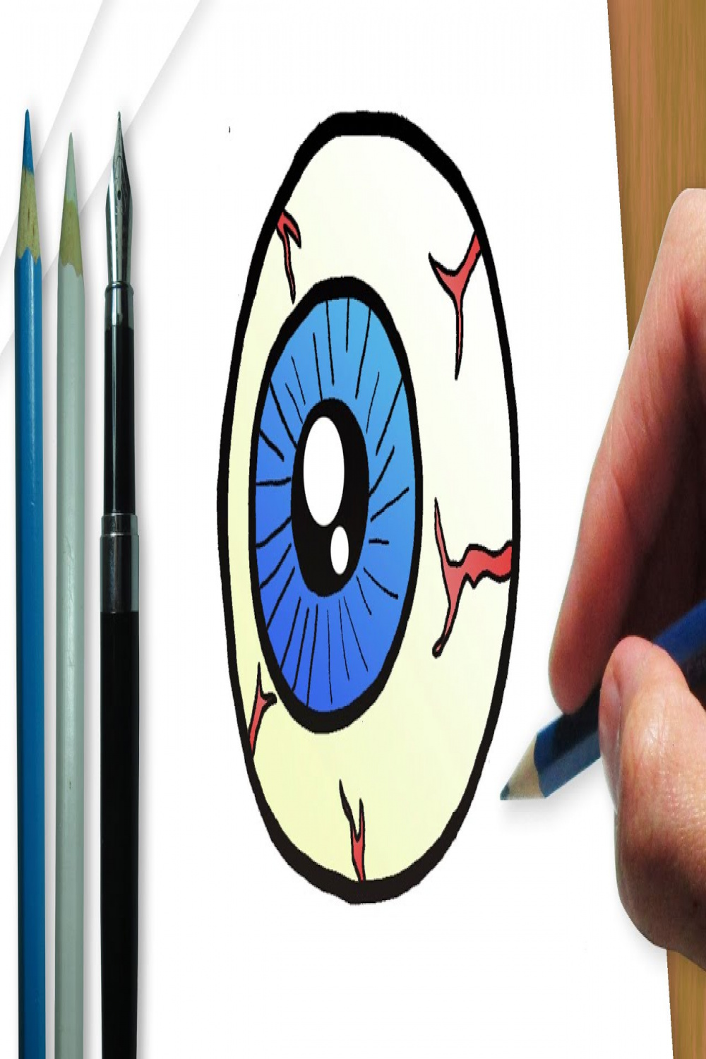 How to draw a Halloween eye