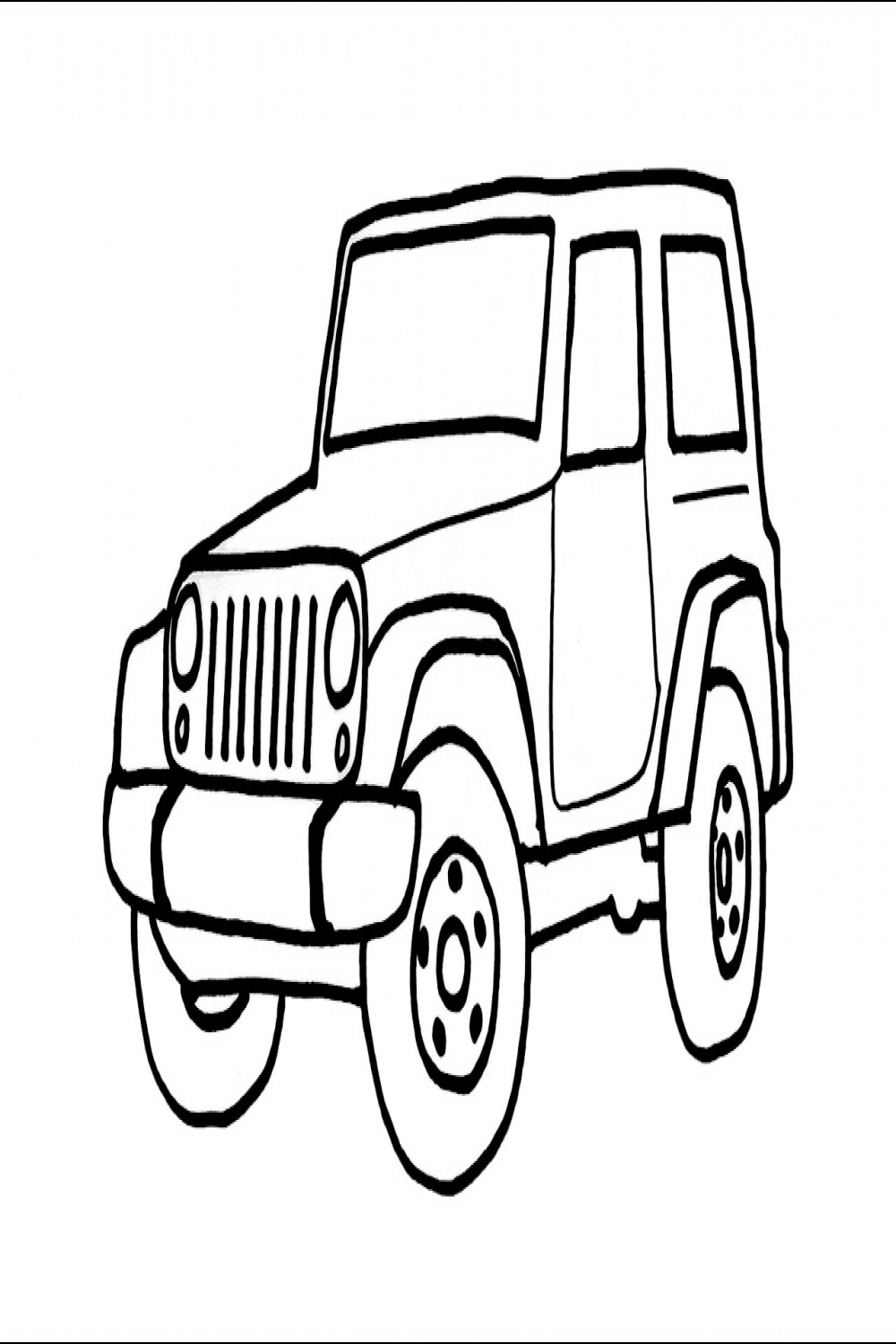 How to Draw a Jeep Easy Step by Step - How to draw a car easy