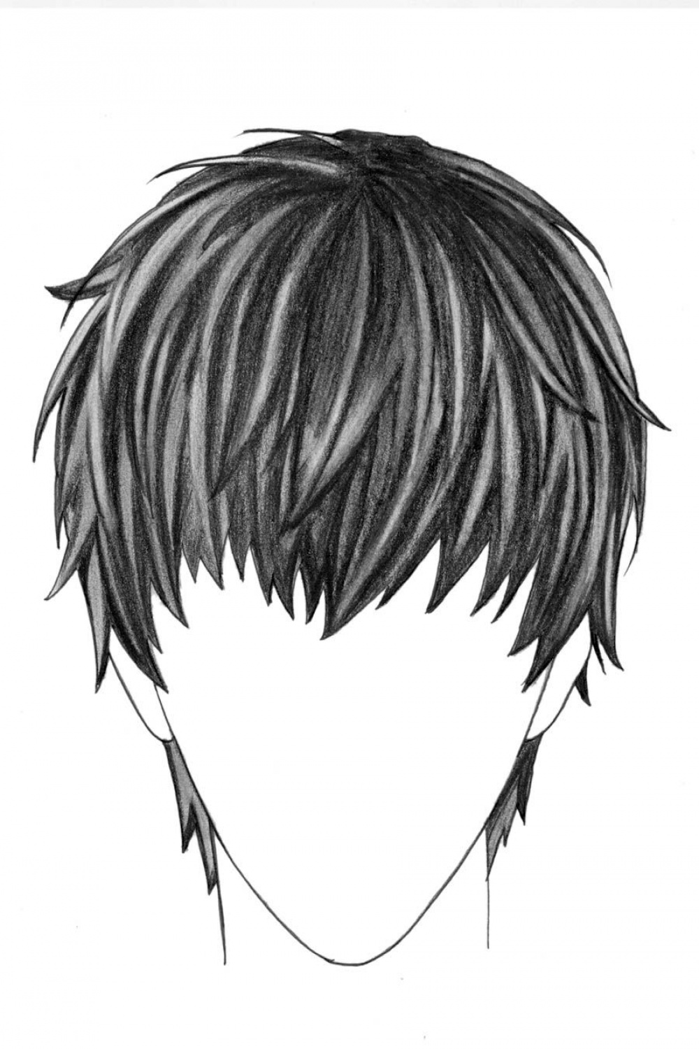 How To Draw Anime Boy Hair - Drawing Realistic Anime Hair  Boy