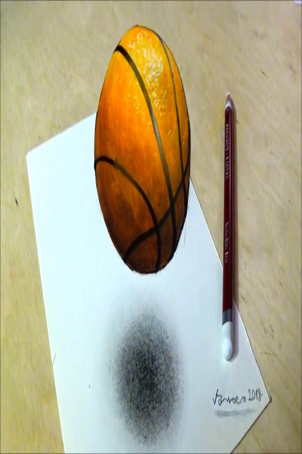 How to Draw Basketball - Drawing D Floating Ball - Vamos