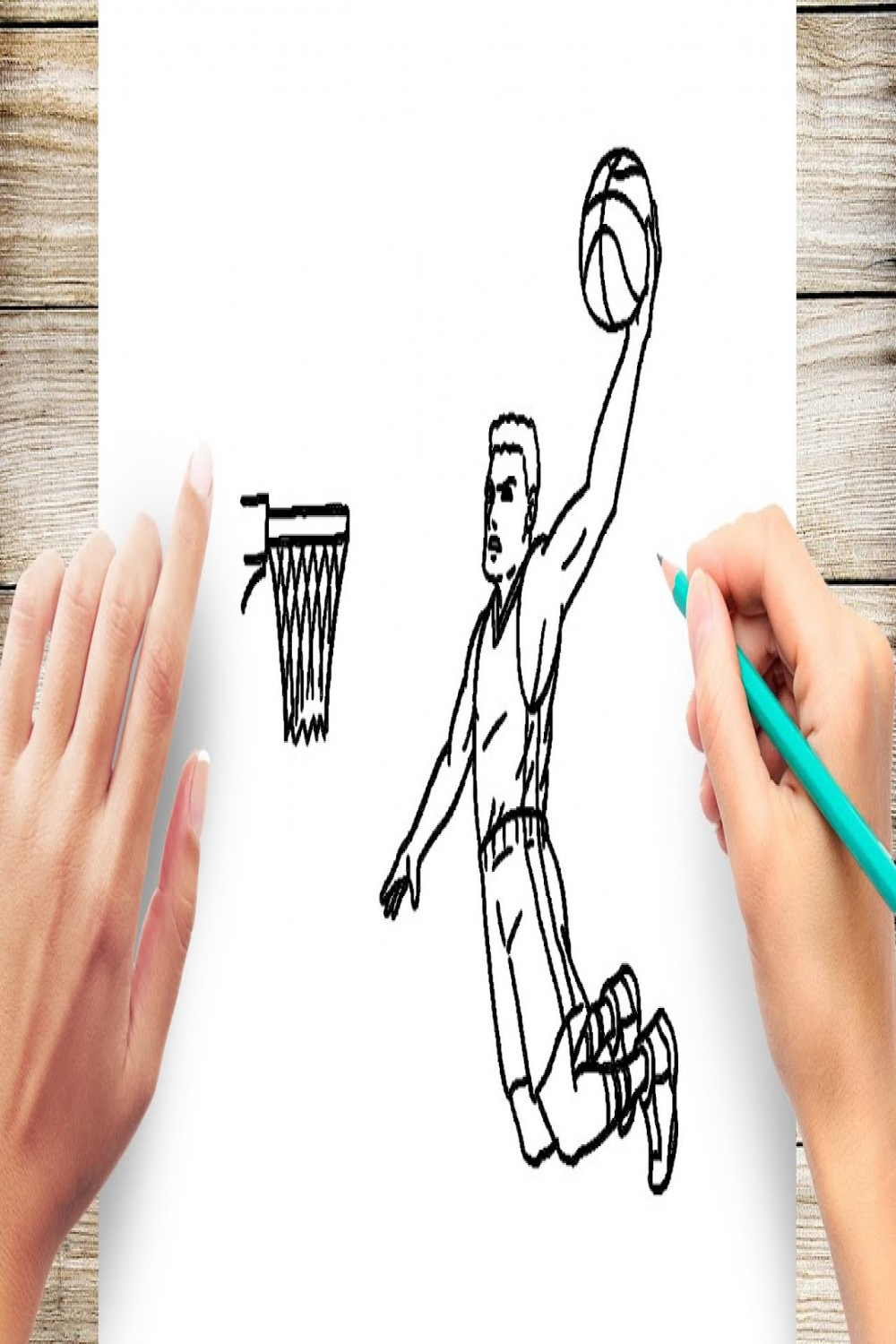 How To Draw Basketball Player Shooting Step by Step