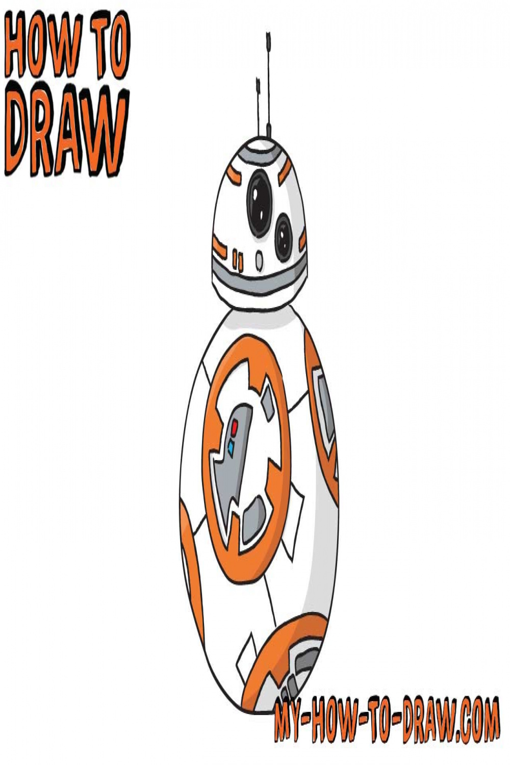 How to draw BB- - Star Wars - Easy step-by-step drawing tutorial