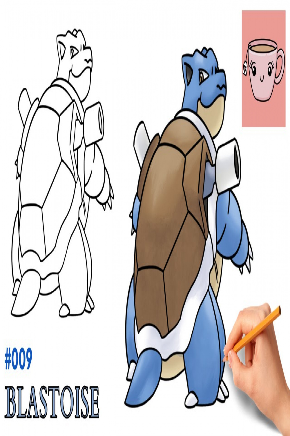 How To Draw Blastoise  Pokemon #  Easy Step By Step Drawing Tutorial