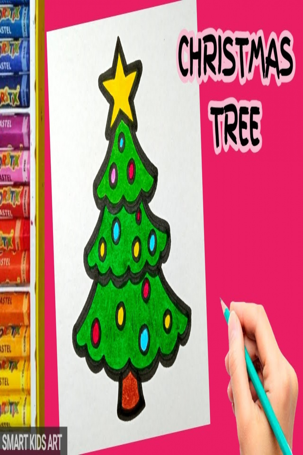 How To Draw Christmas Tree  Christmas Tree Drawing  Smart Kids Art