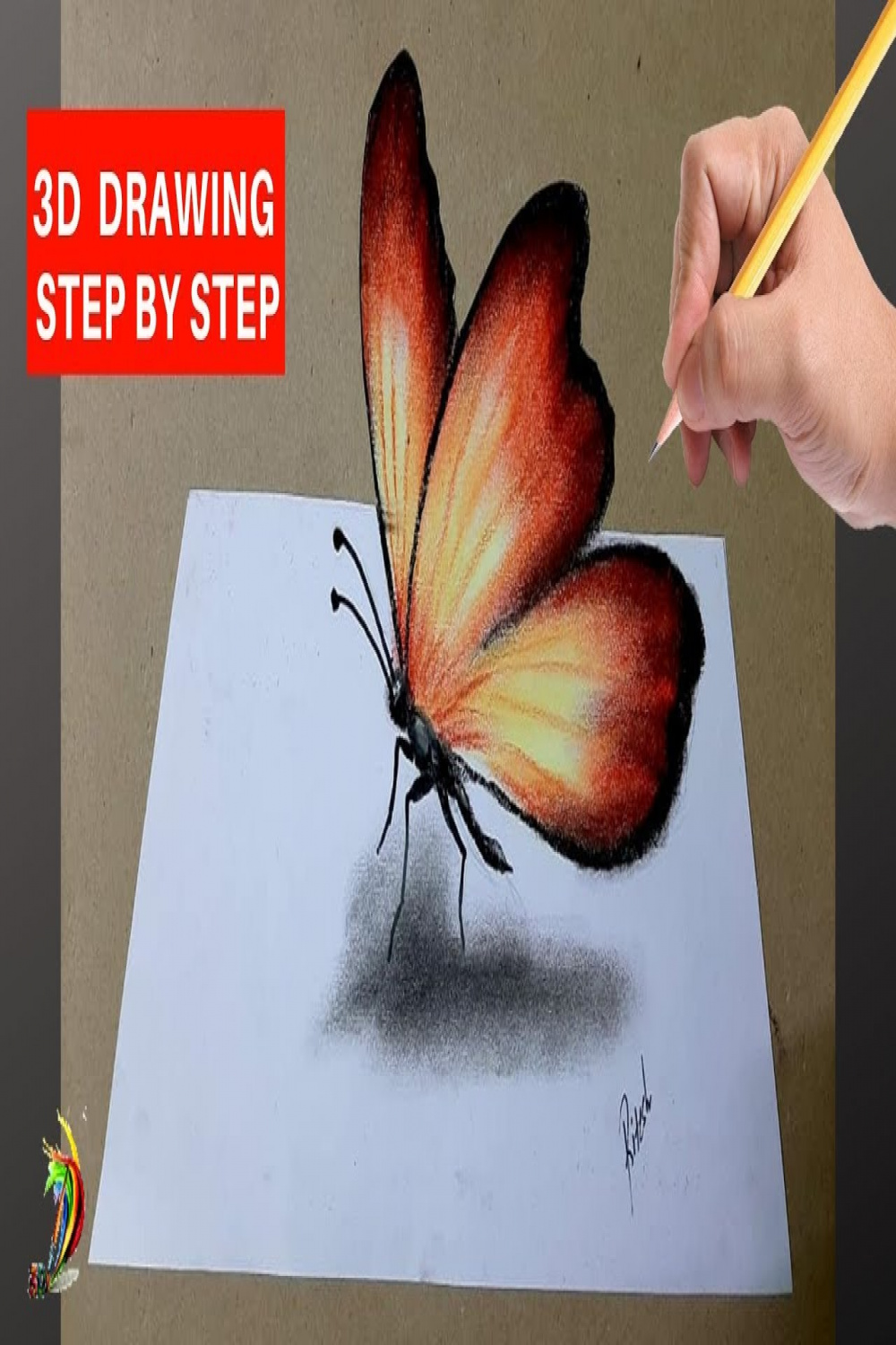 How to Draw D Butterfly  D Butterfly Drawing Tutorials Step by Step