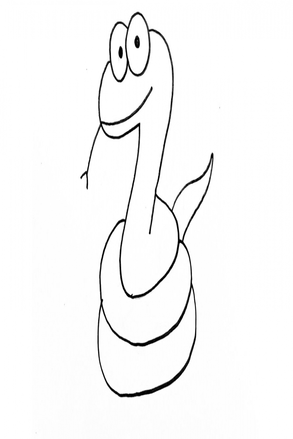 How to draw easy Snake for kids / easy art lesson for kids /pencil sketch  for kids / school drawing