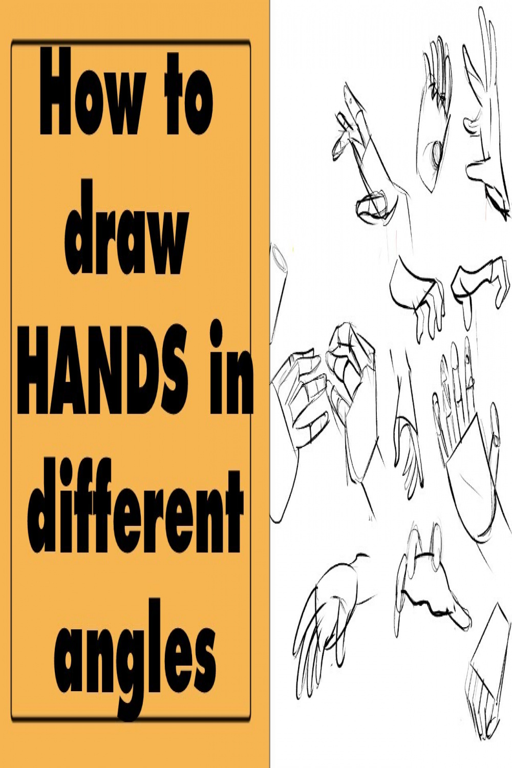 How to draw HANDS in different angles