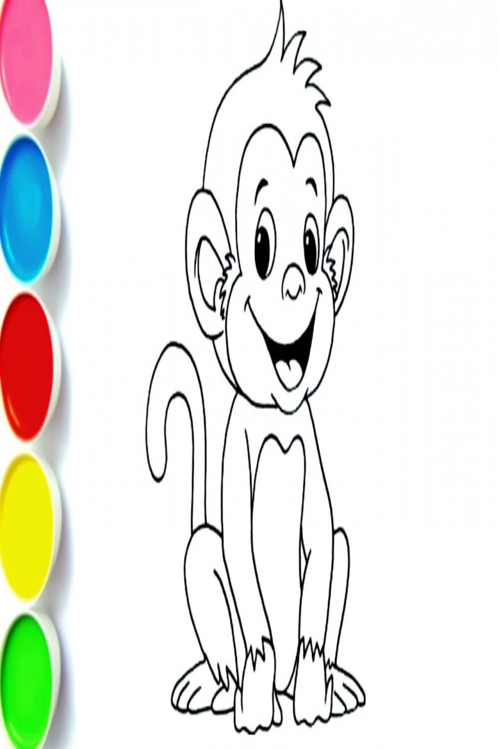 How to draw monkey easy steps  monkey Drawing, Painting & Coloring For  Kids and Toddlers