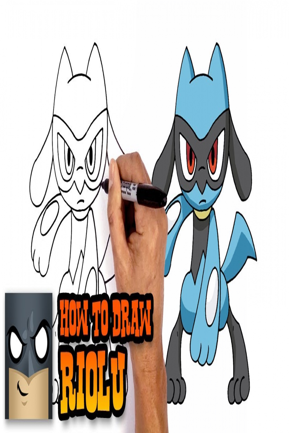 How to Draw Pokemon  Riolu  Step by Step