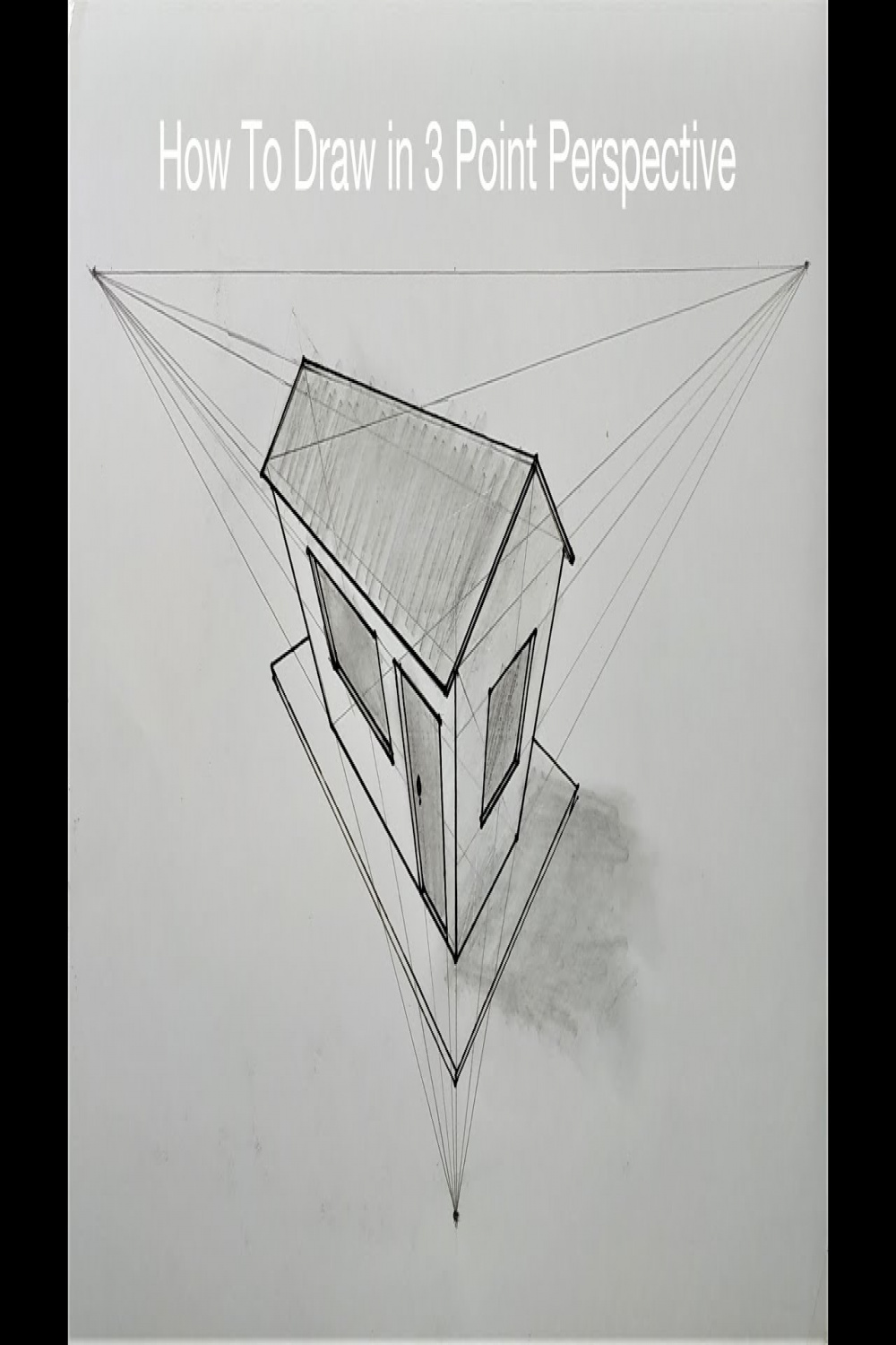 How To Draw Simple House in  Point Perspective