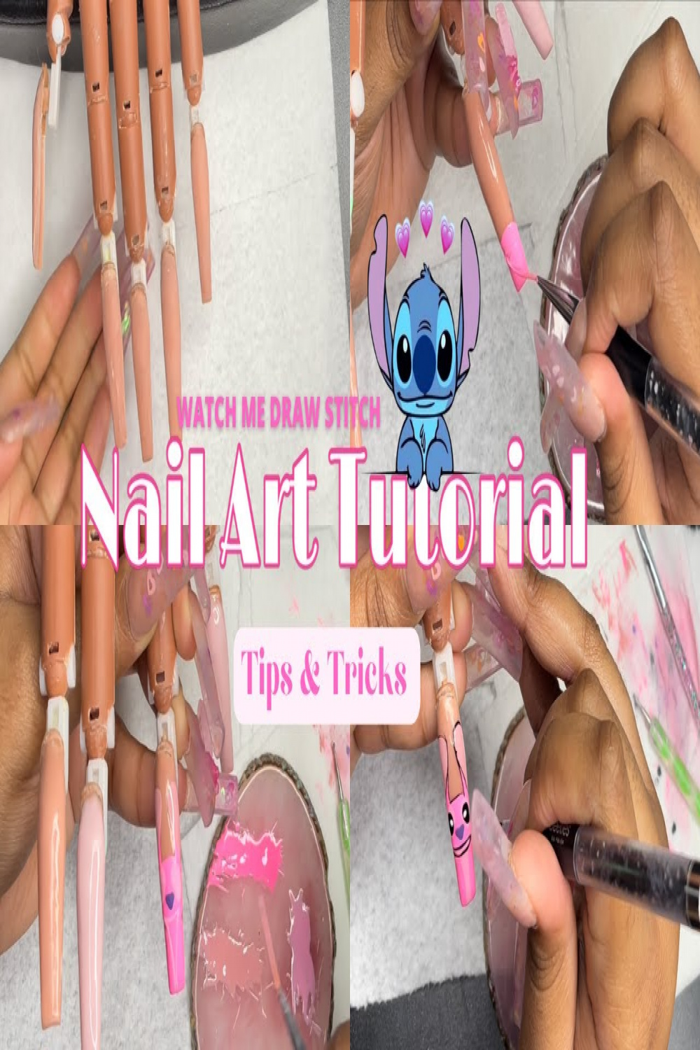 HOW TO: DRAW STITCH 🎨  Nail Art Tutorial  My Tips & Tricks on Freehand  art