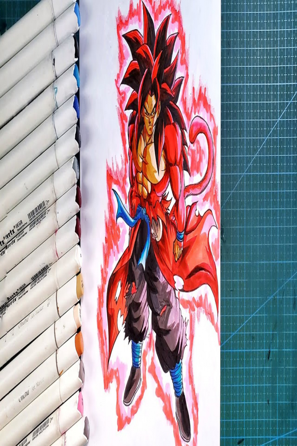 How to Draw Xeno Goku super Saiyan  Limit breaker🔥[Full Body ] step by  step