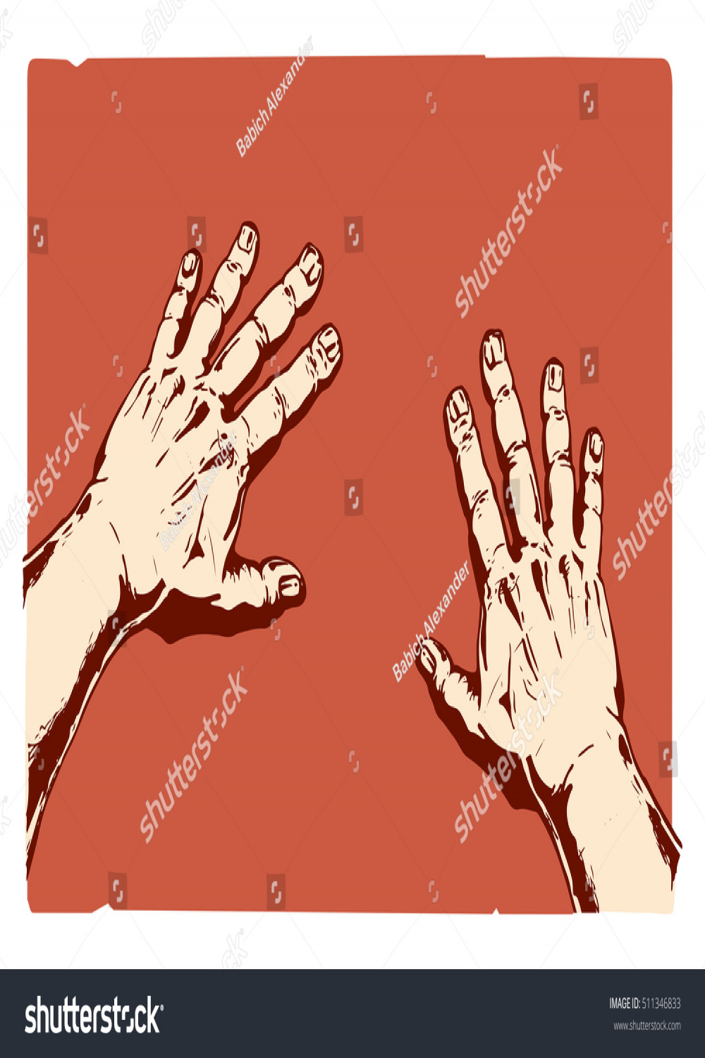 Human Hand Gestures Showing Firstperson View Stock Vector (Royalty