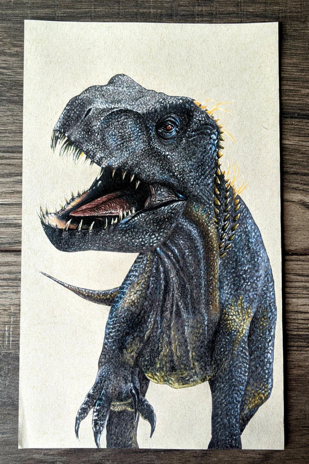 Indoraptor Colored Pencil Drawing  Jurassic World by AmongSakura