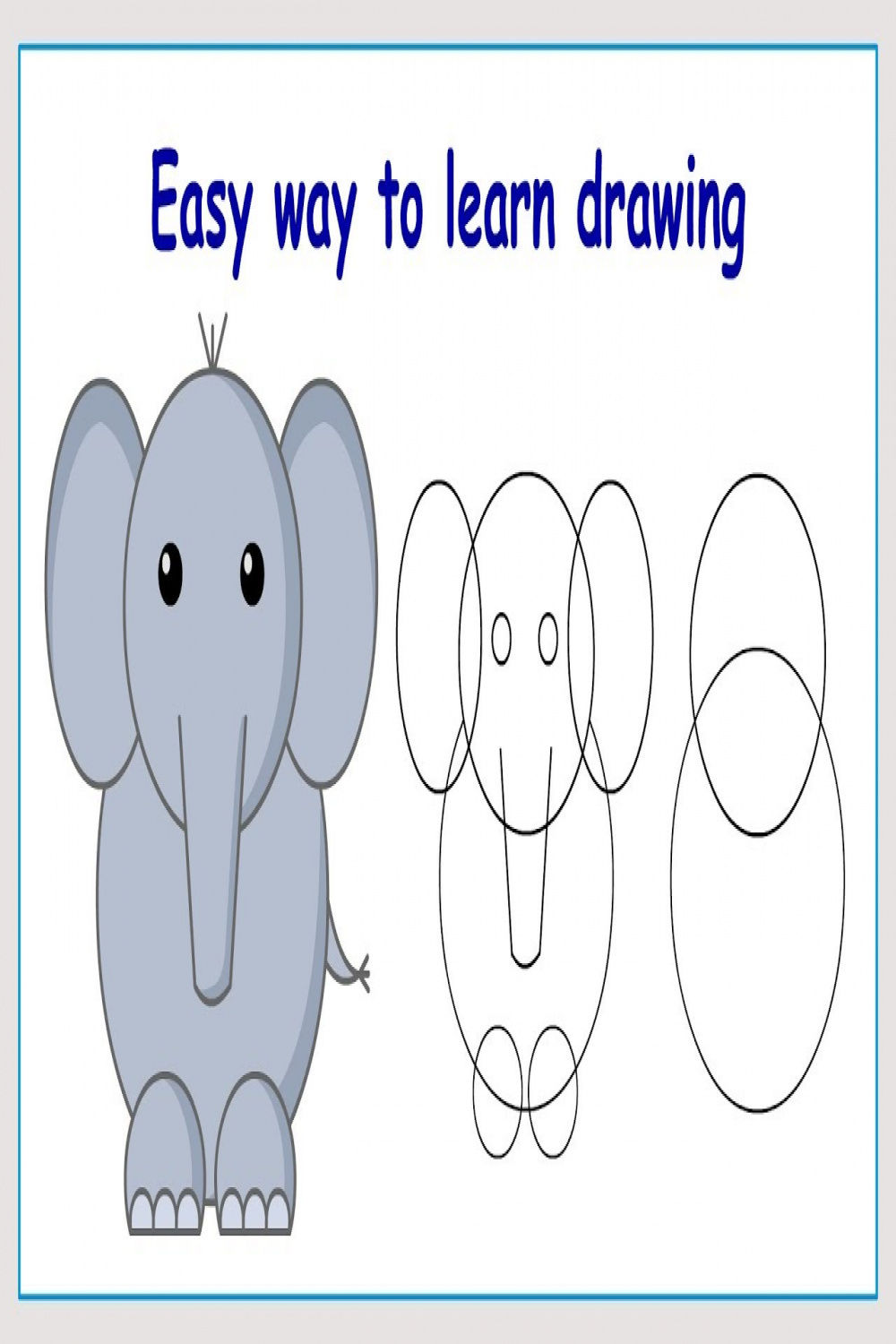 Learn How to draw Elephant in a Simple Way