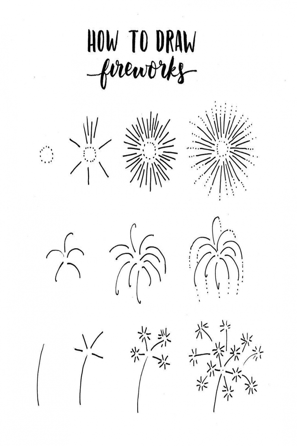 Learn to Create Dazzling Firework Doodles 🎇