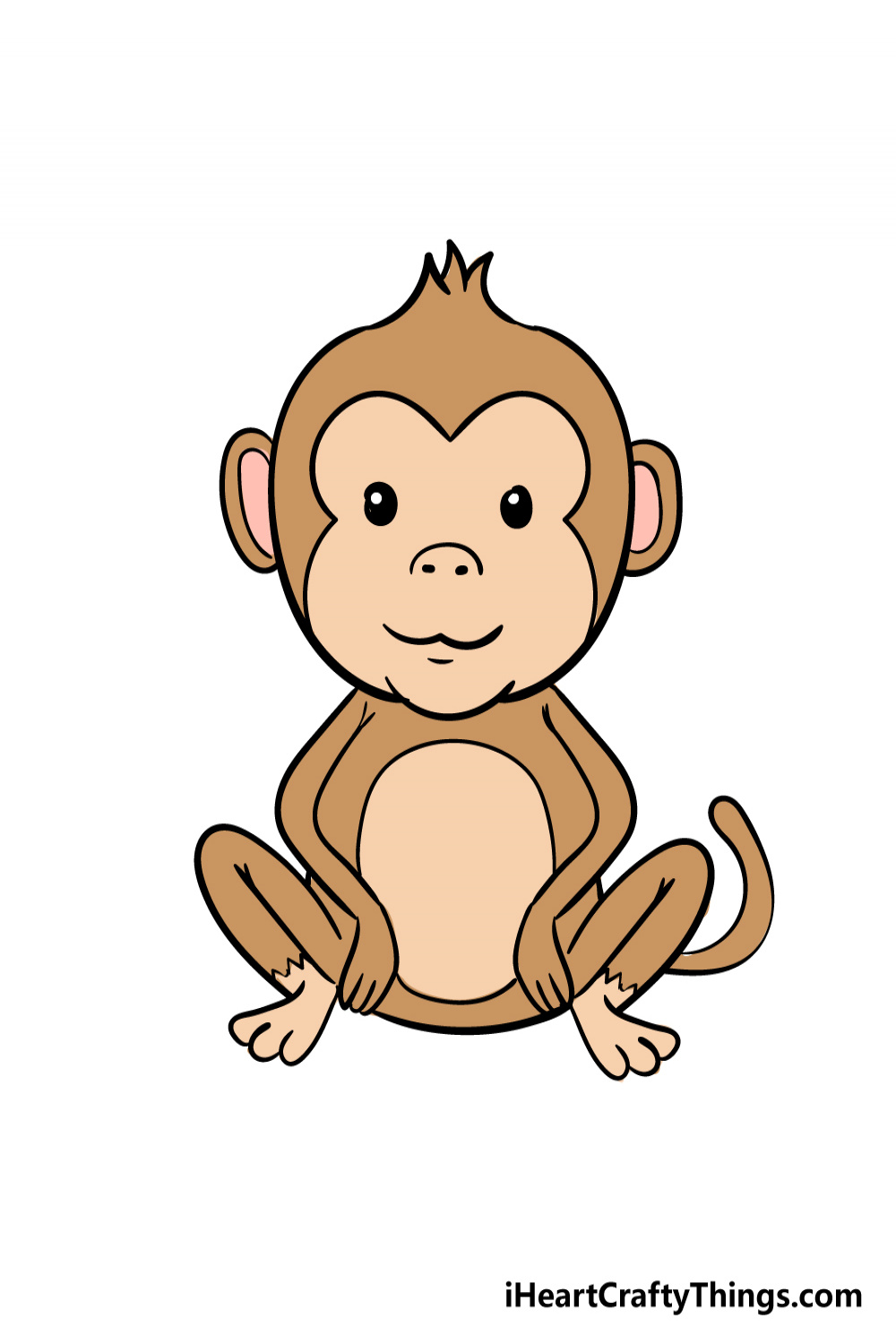 Monkey Drawing - How To Draw A Monkey Step By Step