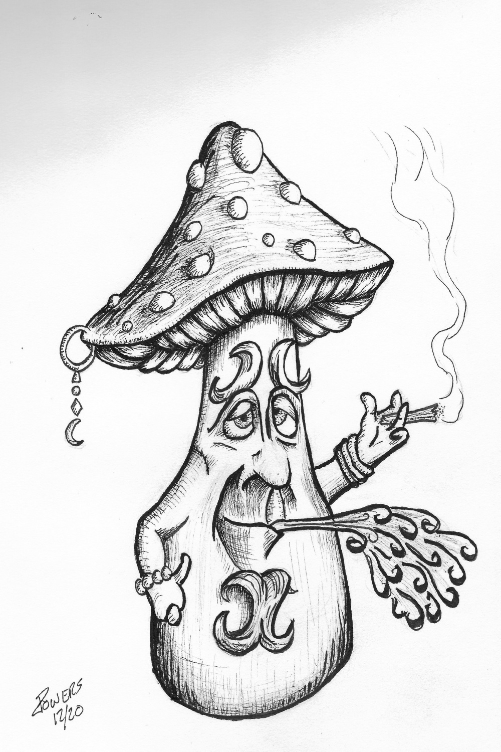 Mushroom Hippie  Hippie drawing, Hand art drawing, Art drawings