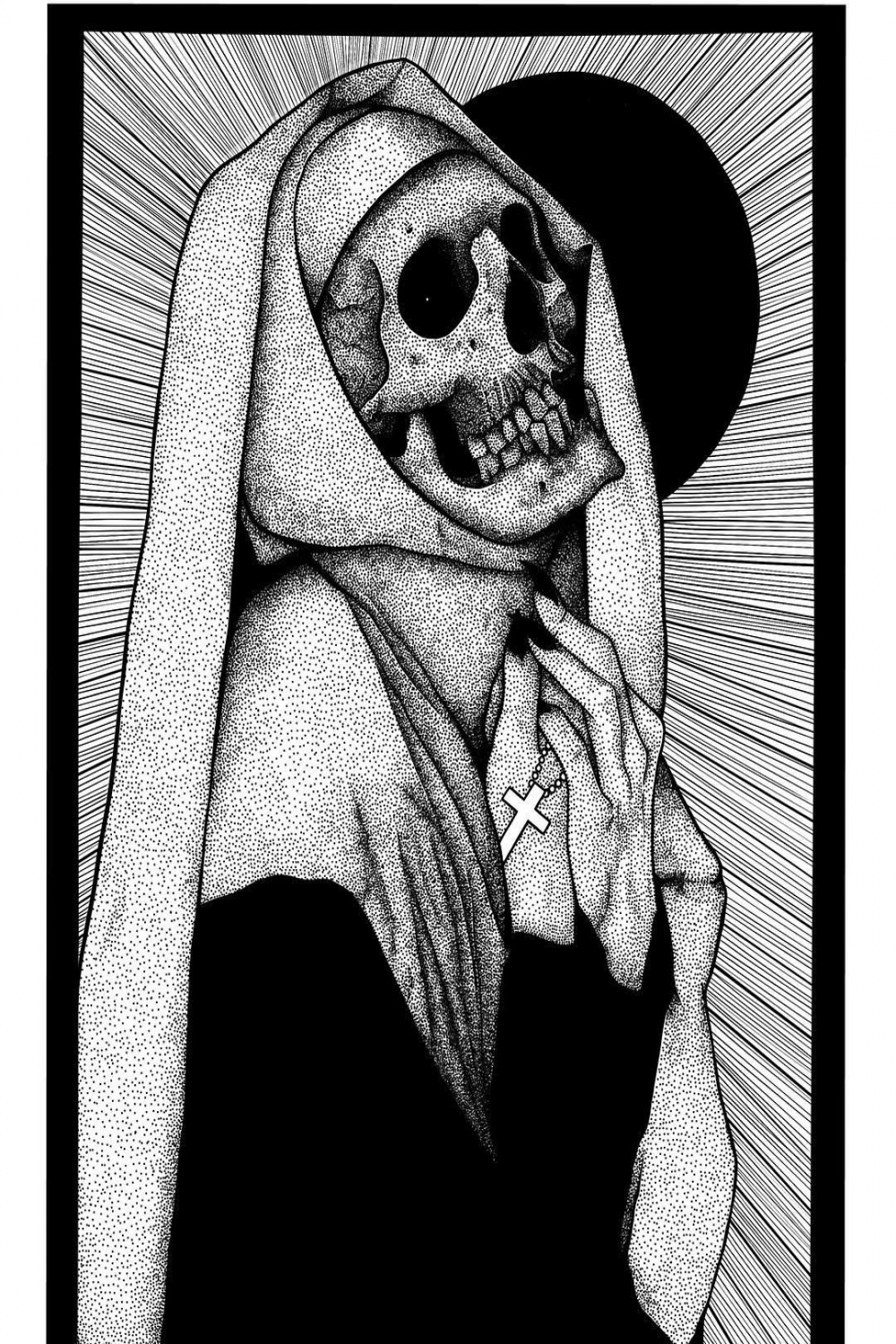 Nun✝️  Collection  Dotwork #skull #skulls #skullart #skeleton