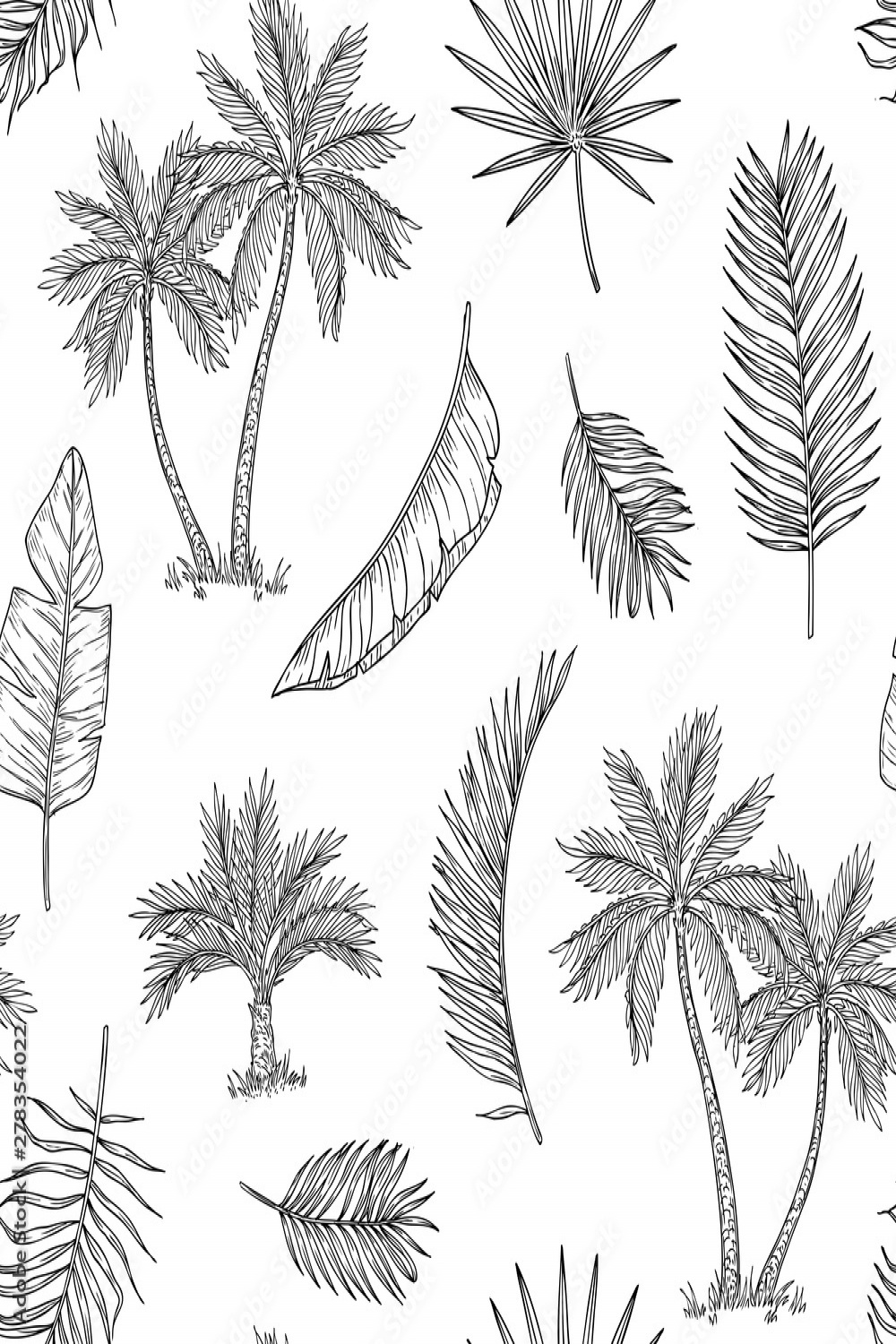 Palm tree seamless background