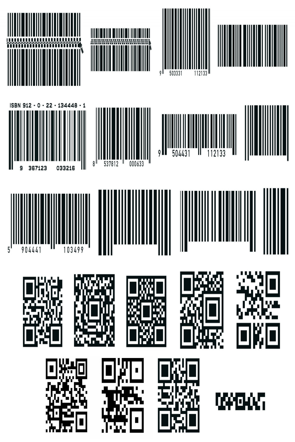 Procreate Strichcode-Stempelpinsel QR-Code-Stempel - Etsy