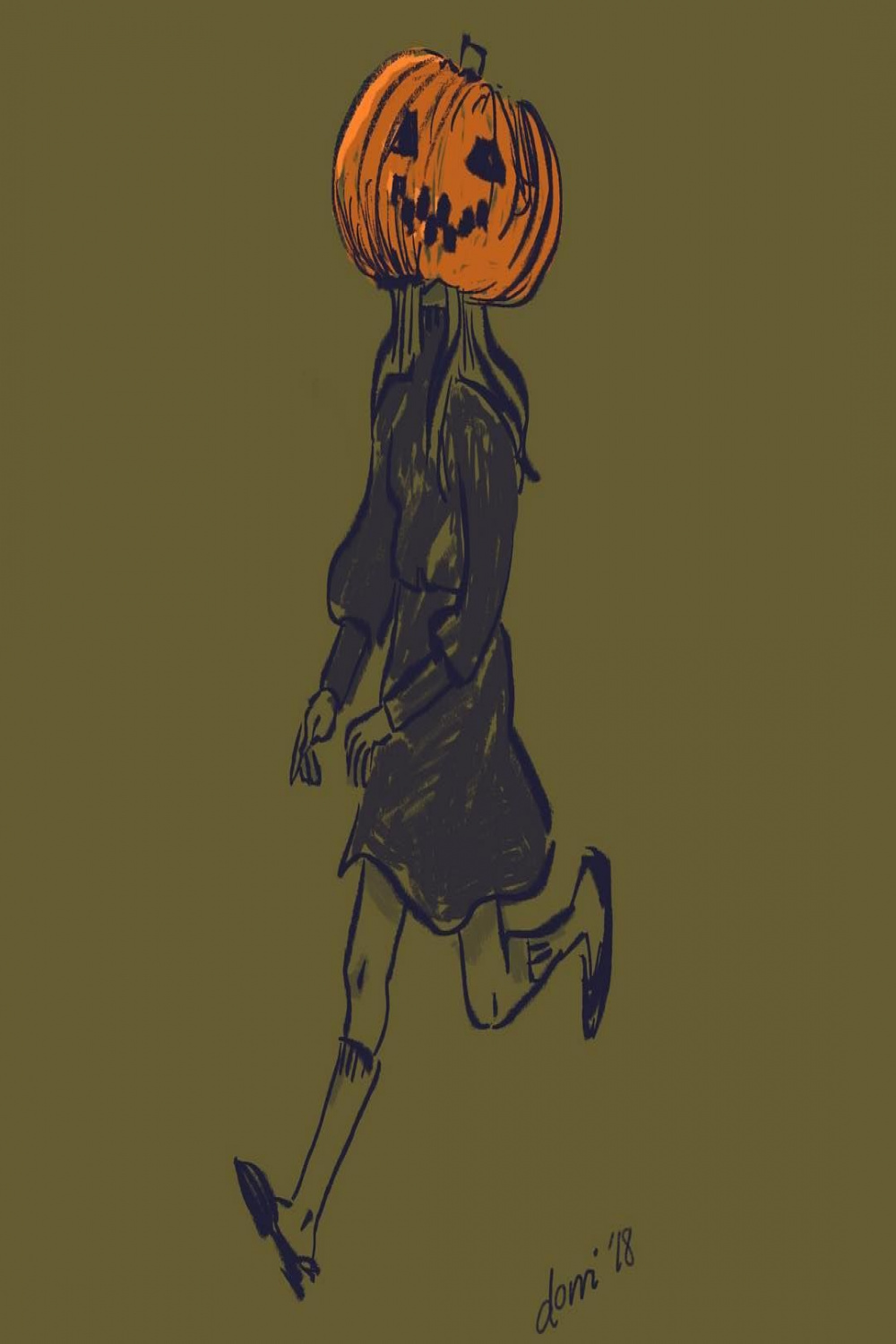 Pumpkin girl 🧡🎃 #illustration #digitalart #artistsoninstagram