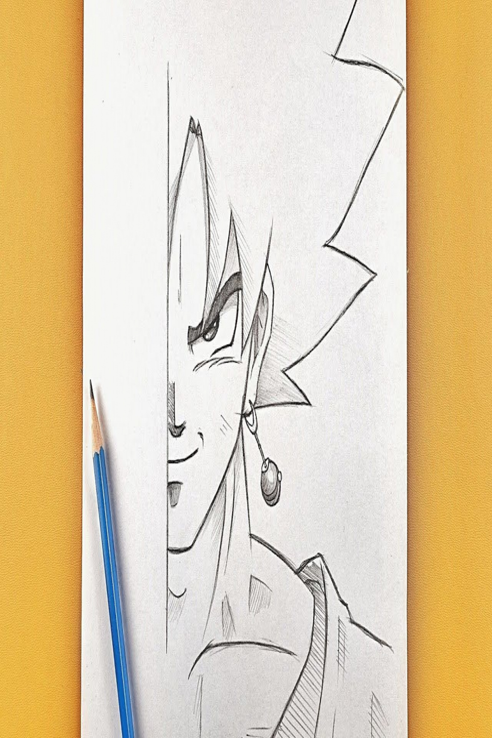 Real time drawing of goku half face  Goku drawing, Goku art